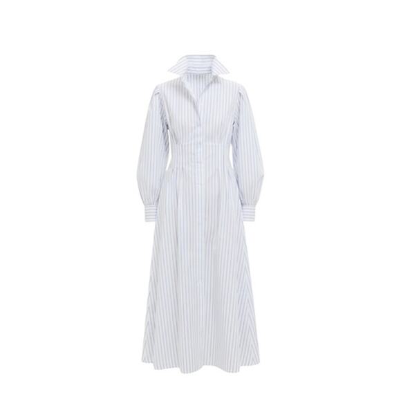 TUCKERNUCK White and Blue Stripe Corinne Dress SZ XXL NWT Retail $228 Tuckernuck - Picture 6 of 6